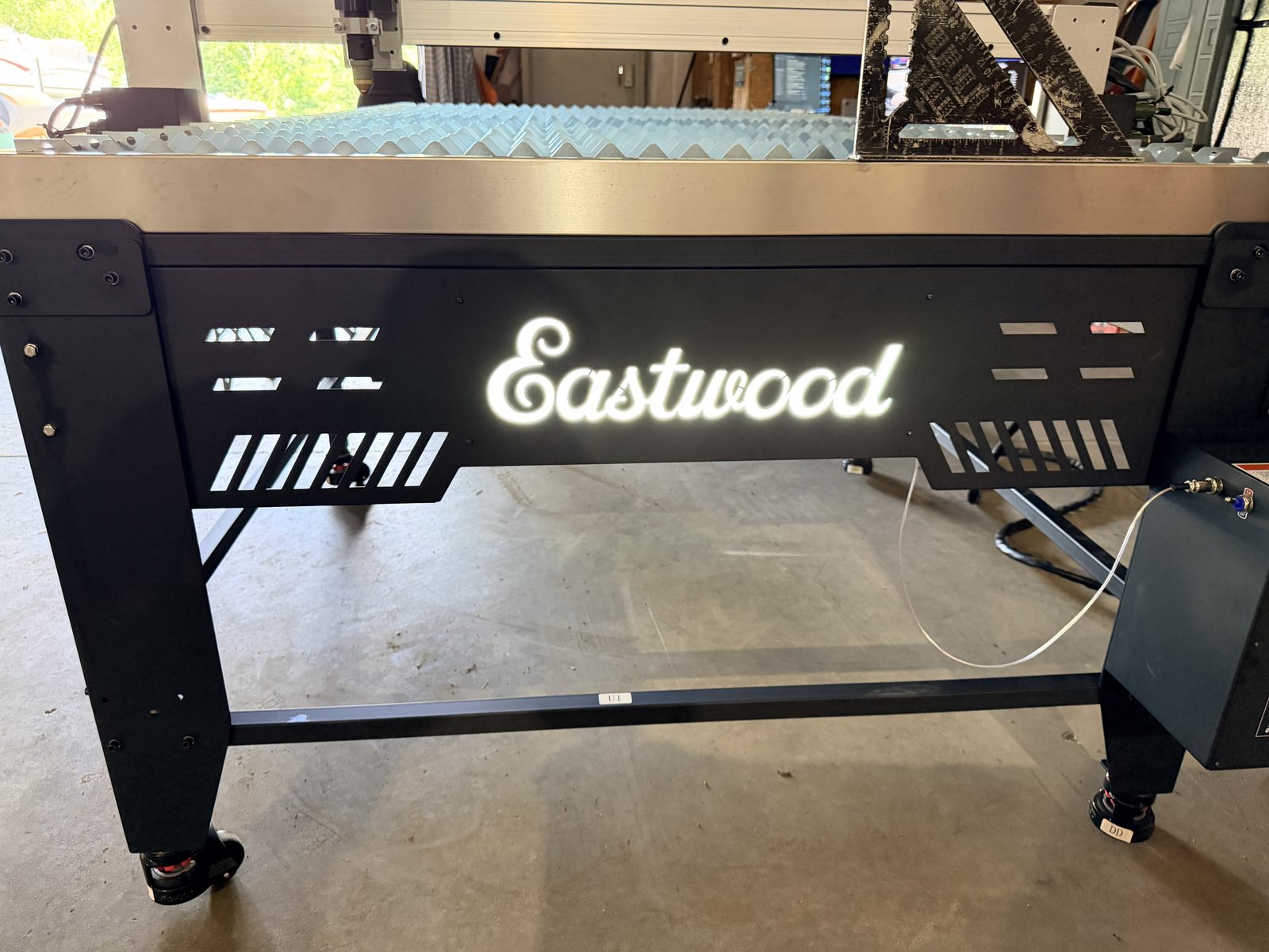 Eastwood CNC plasma table with lit side panel