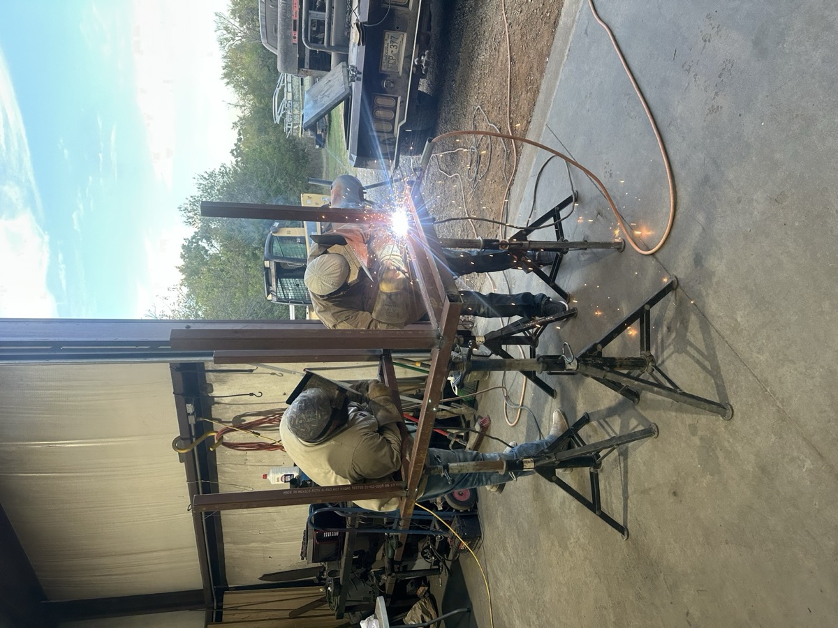 Mobile welding rig fully equipped on a job site